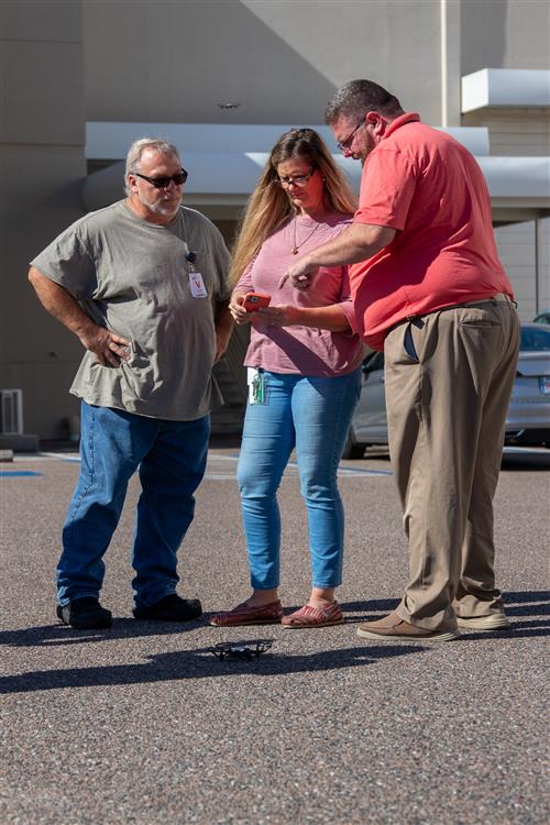 Teachers learn to fly drones at the Innovation Foundation training
